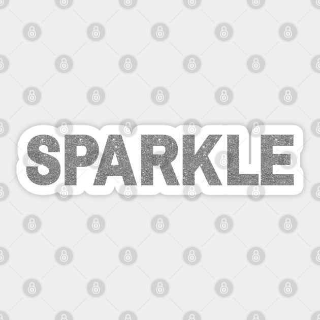 Sparkle Font Silver Sticker by hexchen09